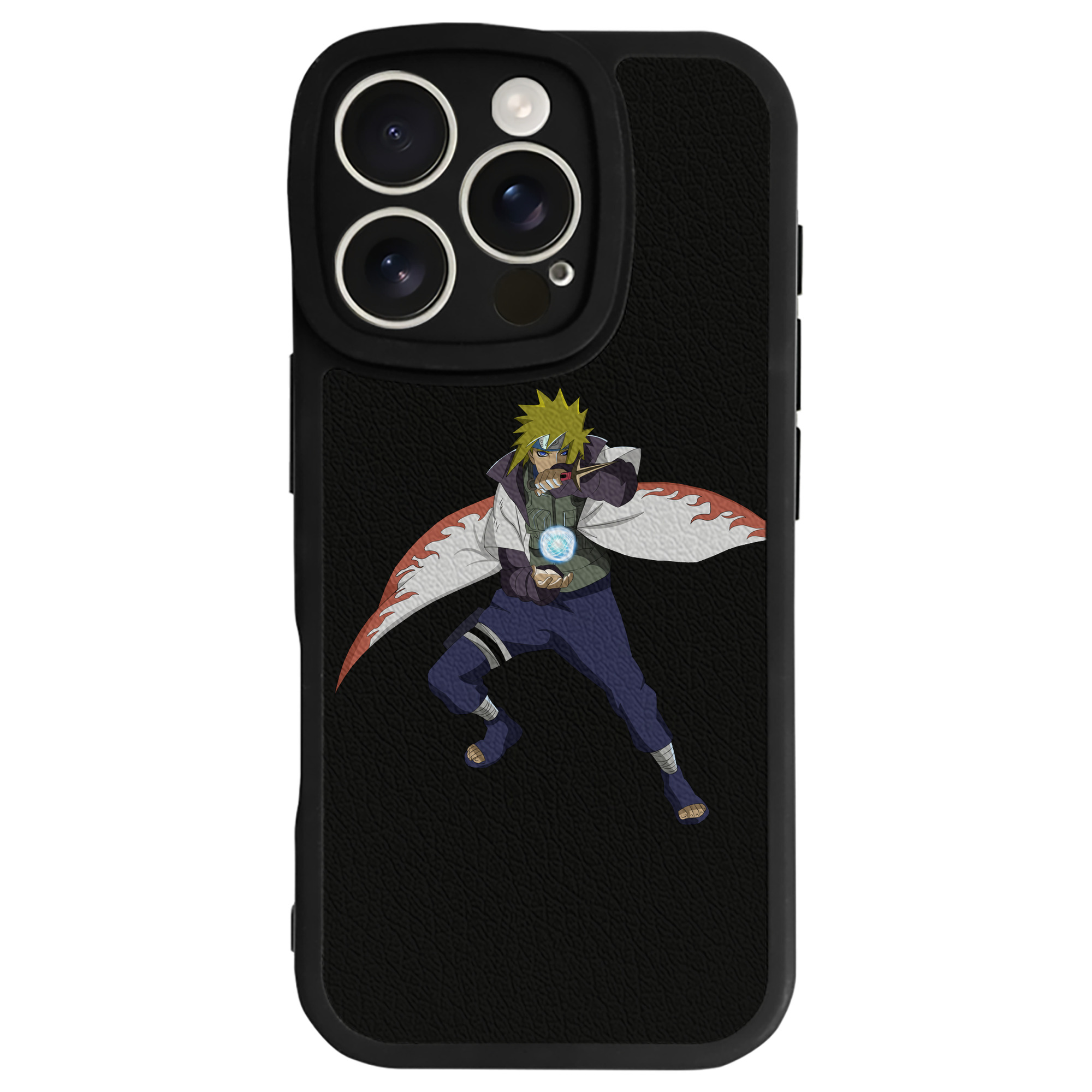 （画像用） NARUTO -ナルト- 波風 ミナト Namikaze Minato 【iPhone 16シリーズ対応】シリコンスマホケース（レザー調） 材質：シリコン